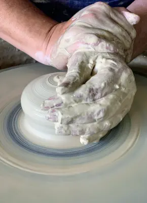 Adults pottery classes in San Diego - wheel throwing pottery
